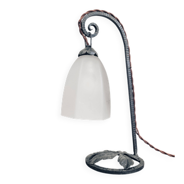 Lampe en fer forgé début XXe