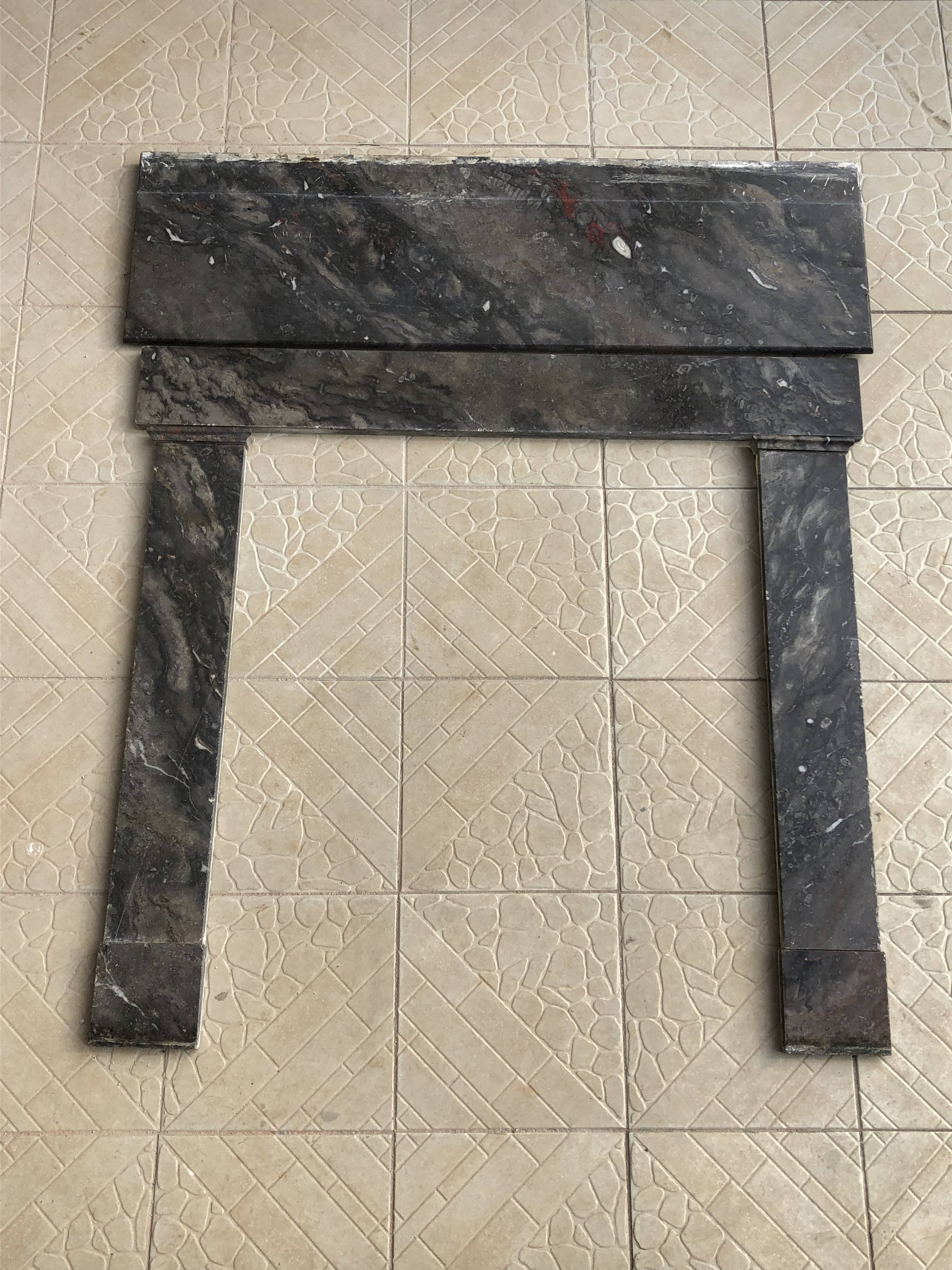 19th-century marble fireplace