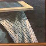 Portrait young girl reading repro worthy of Albert Anker