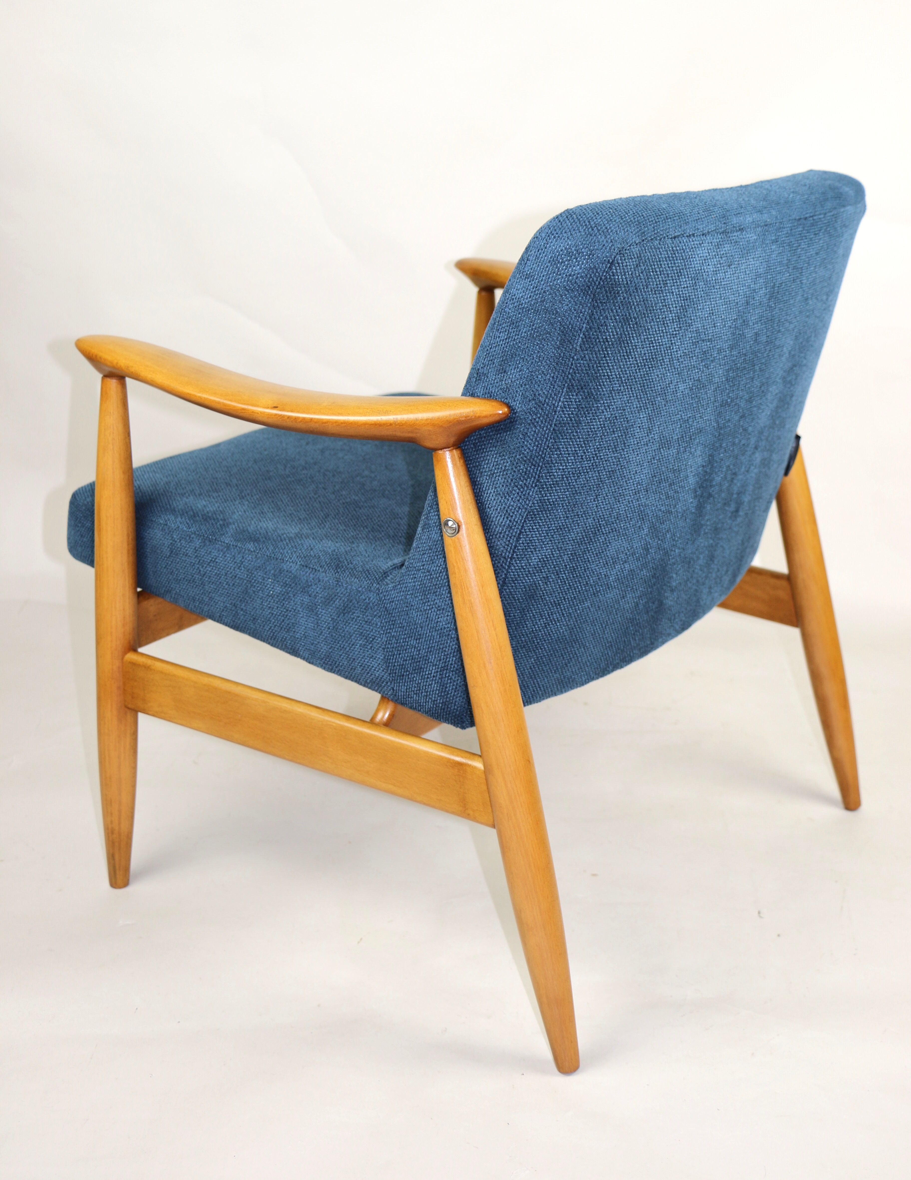 Vintage blue gfm 300-202 armchair by J.Kedziorek, 1970s