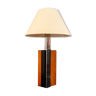 Lampe de table en bois et acier Italia