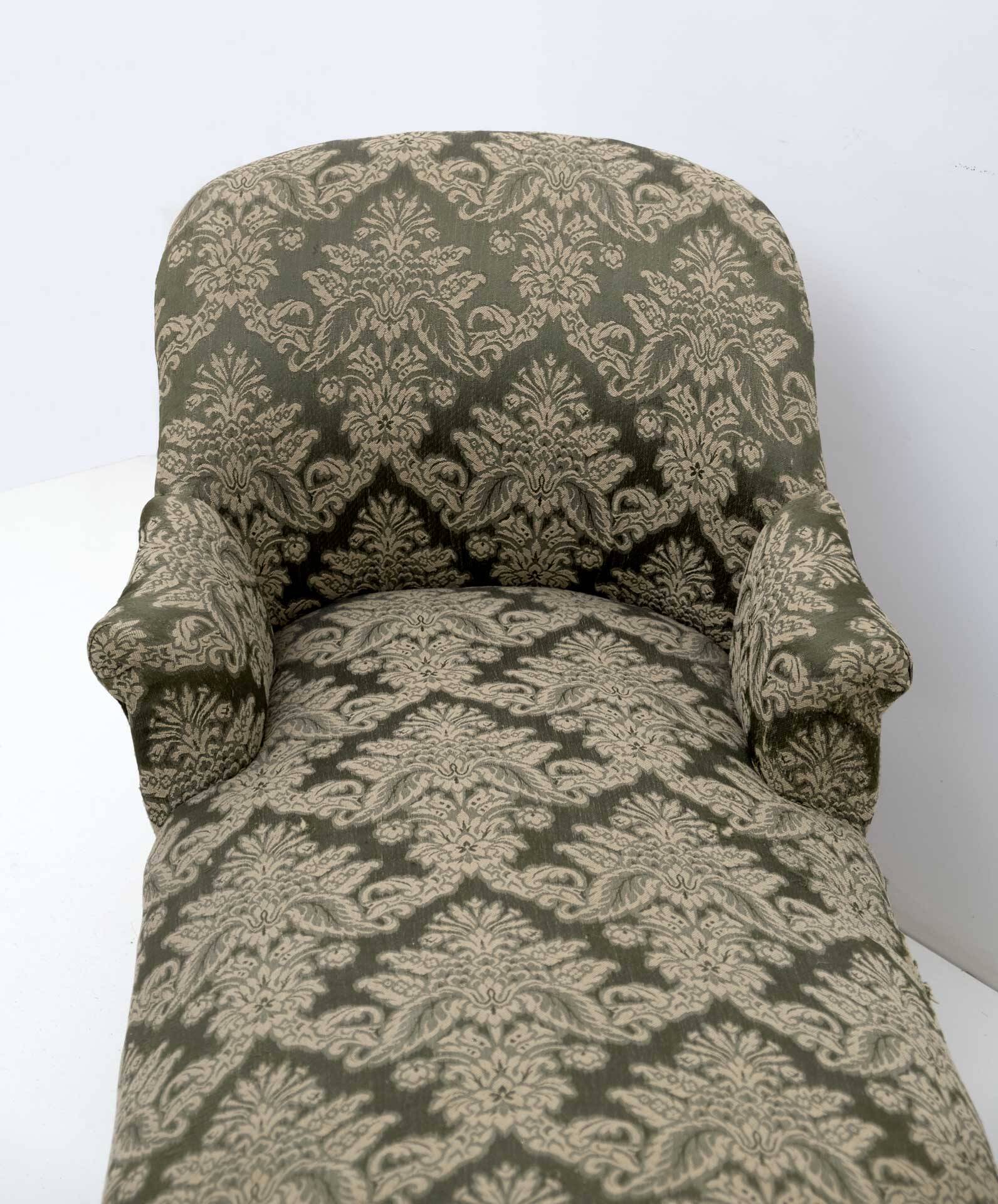 Chaise longue française Napoléon III du XIXe siècle