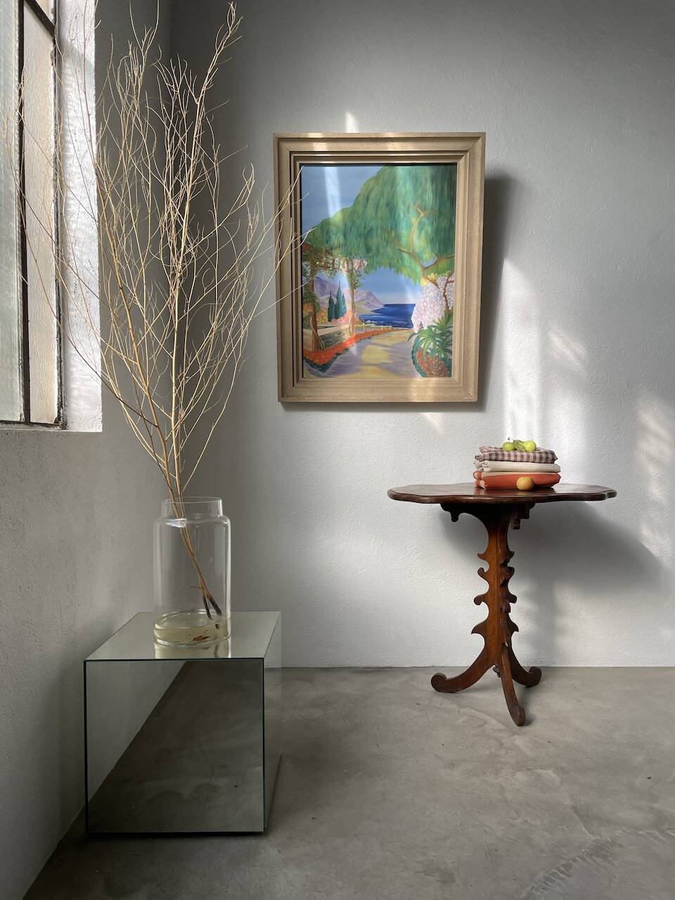 Oil on panel Sanary beach 1950