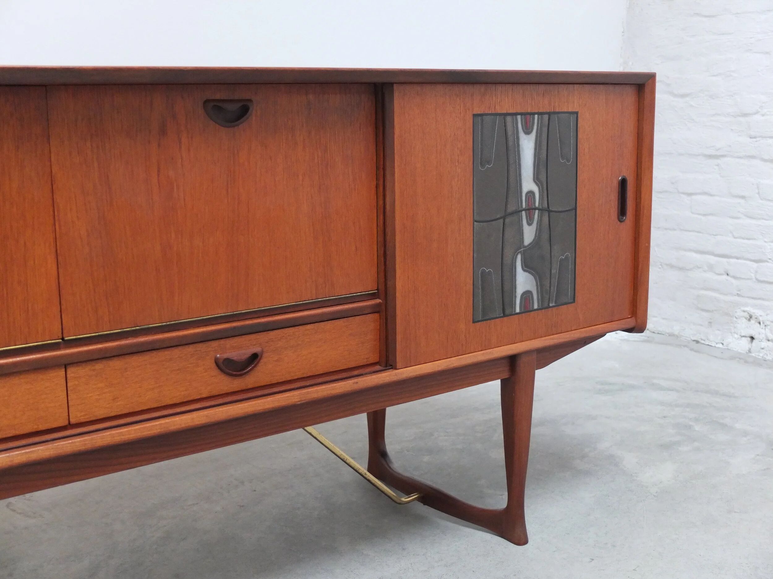 Decorative sideboard by Louis Van Teeffelen for Wébé, 1950s