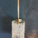 Vintage 60s brass pendant lamp with transparent glass bubbles