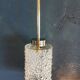 Vintage 60s brass pendant lamp with transparent glass bubbles