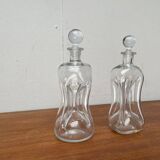 Danish Vintage Kluk Kluk Glass Bottles from Holmegaard, 1970s, Set of 2