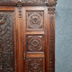 Renaissance style wardrobe in solid walnut circa 1850-1880