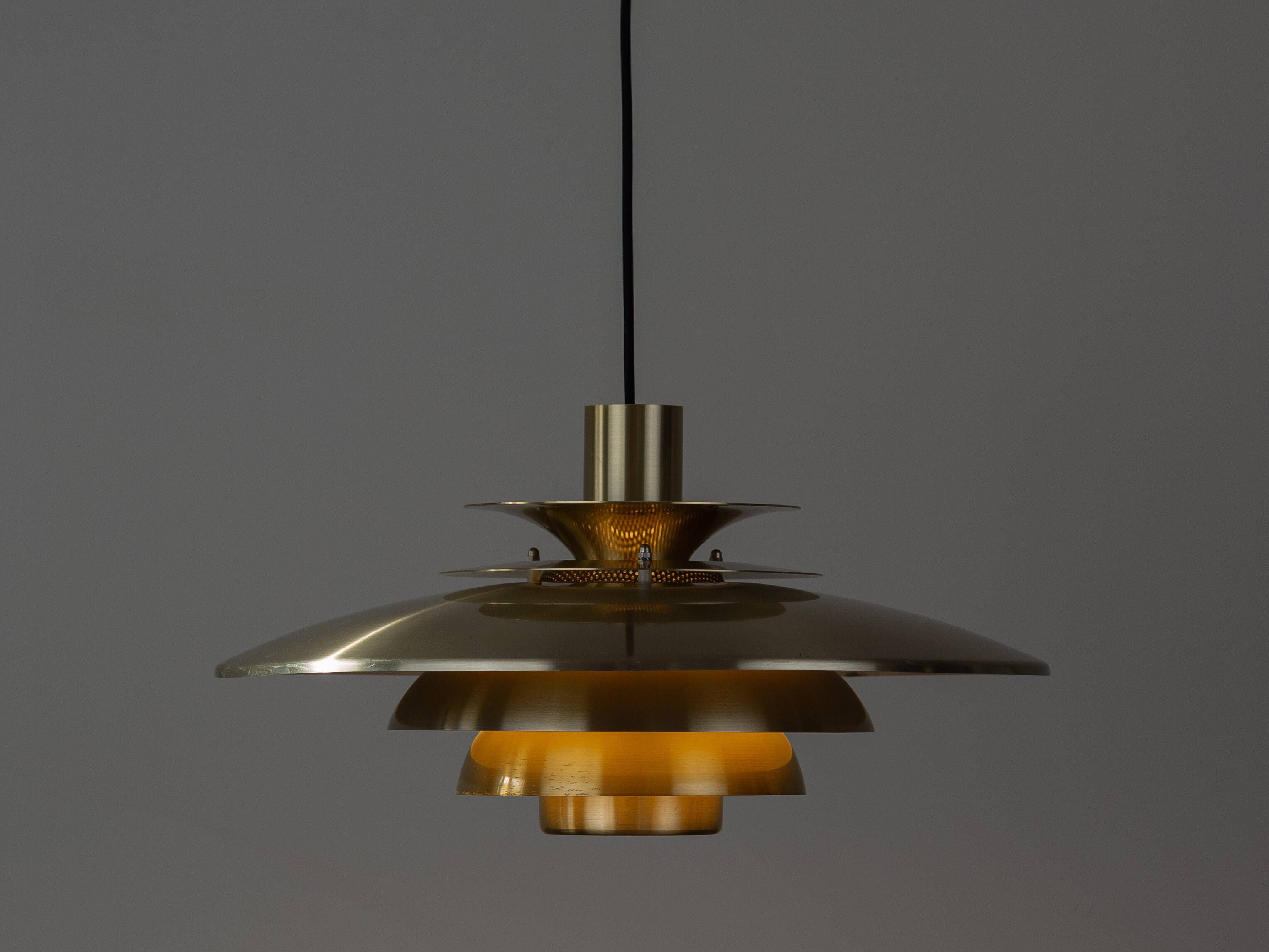 Danish vintage Verona pendant lamp by Kurt Wiborg, Jeka, 1980s