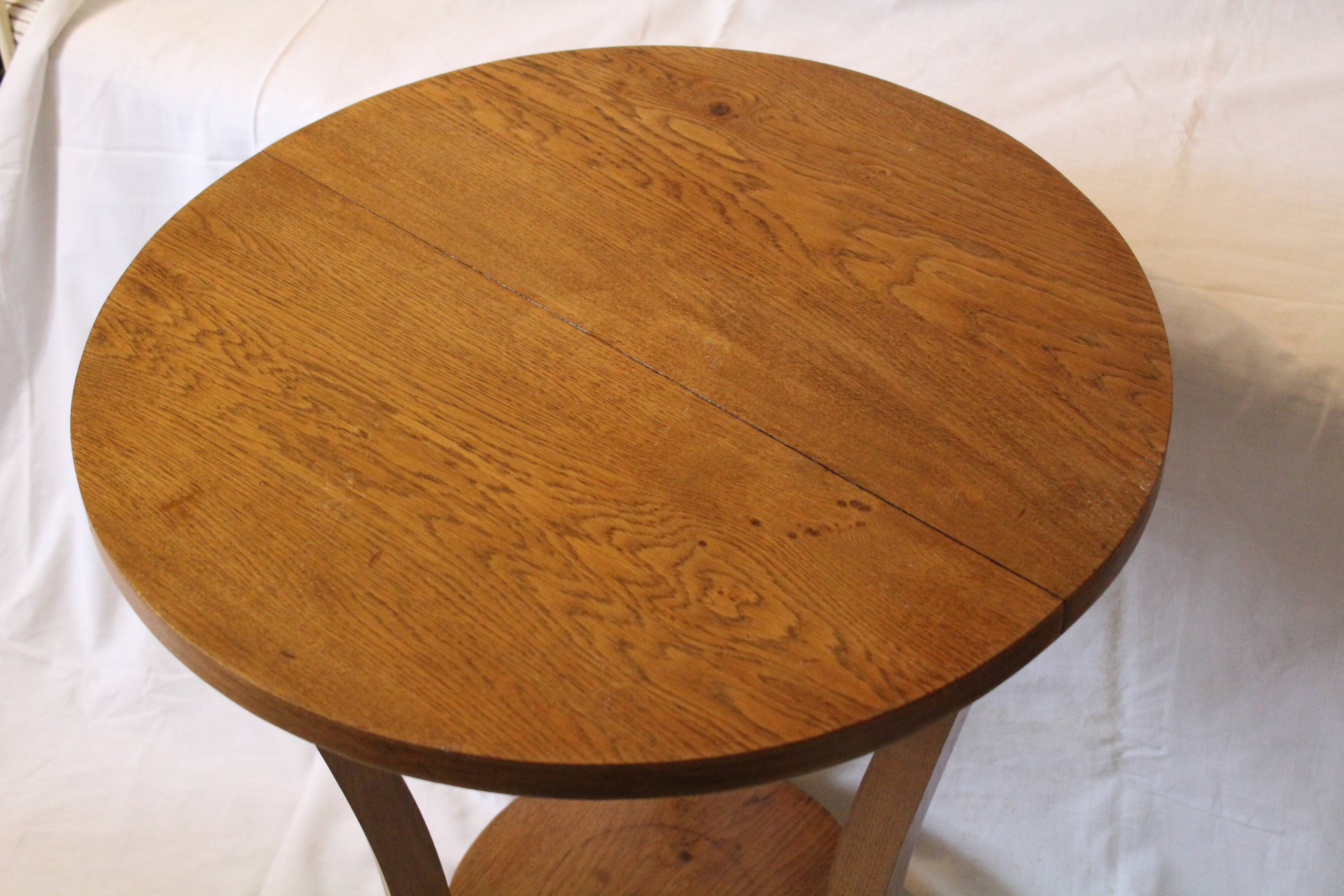 Solid oak tripod table