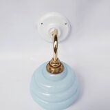 Swan neck and blown glass wall lamp