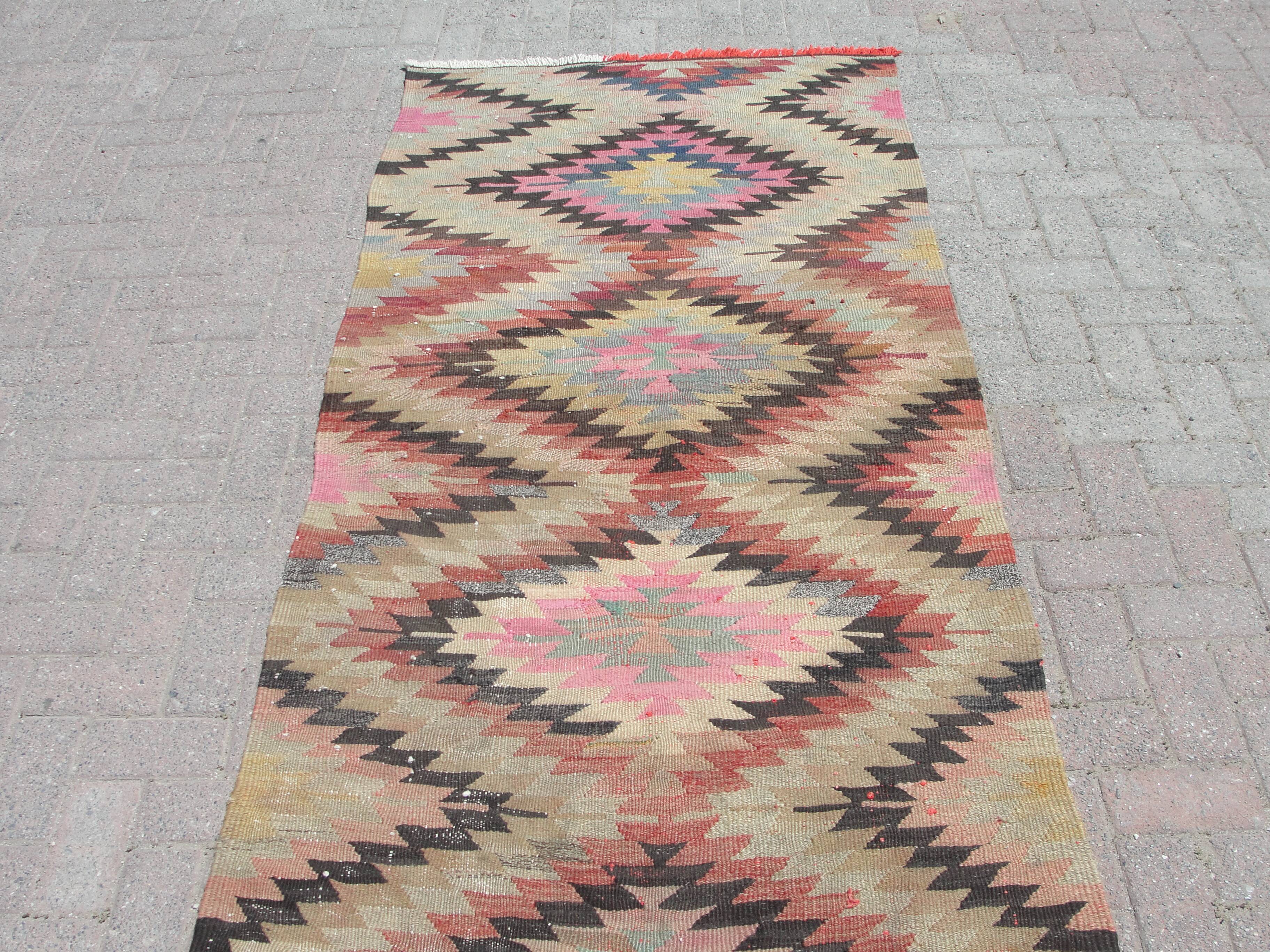 Handmade kilim rug runner
