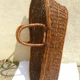 Old braided wicker couffin