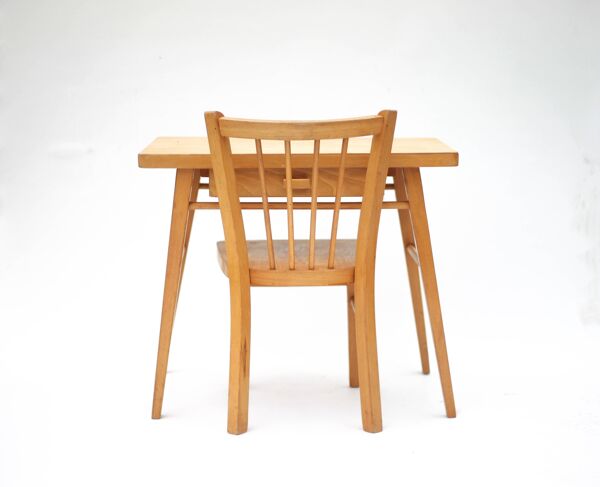 Bureau Baumann vintage, bureau enfant bois avec chaise, bureau avec tiroirs