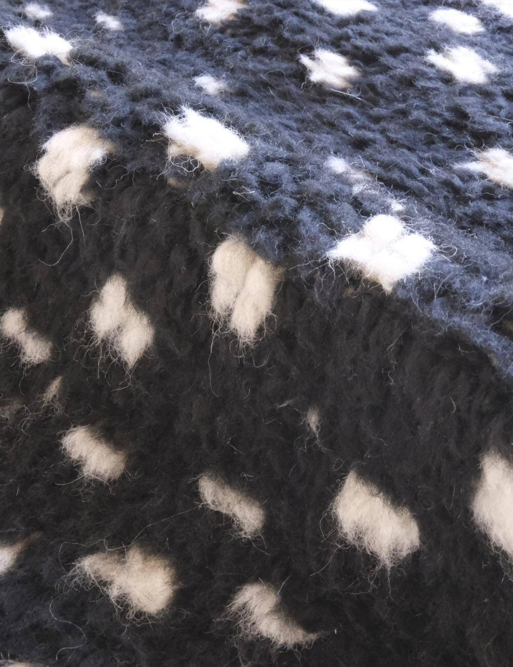 Black and White Rug - 211 x 191 cm