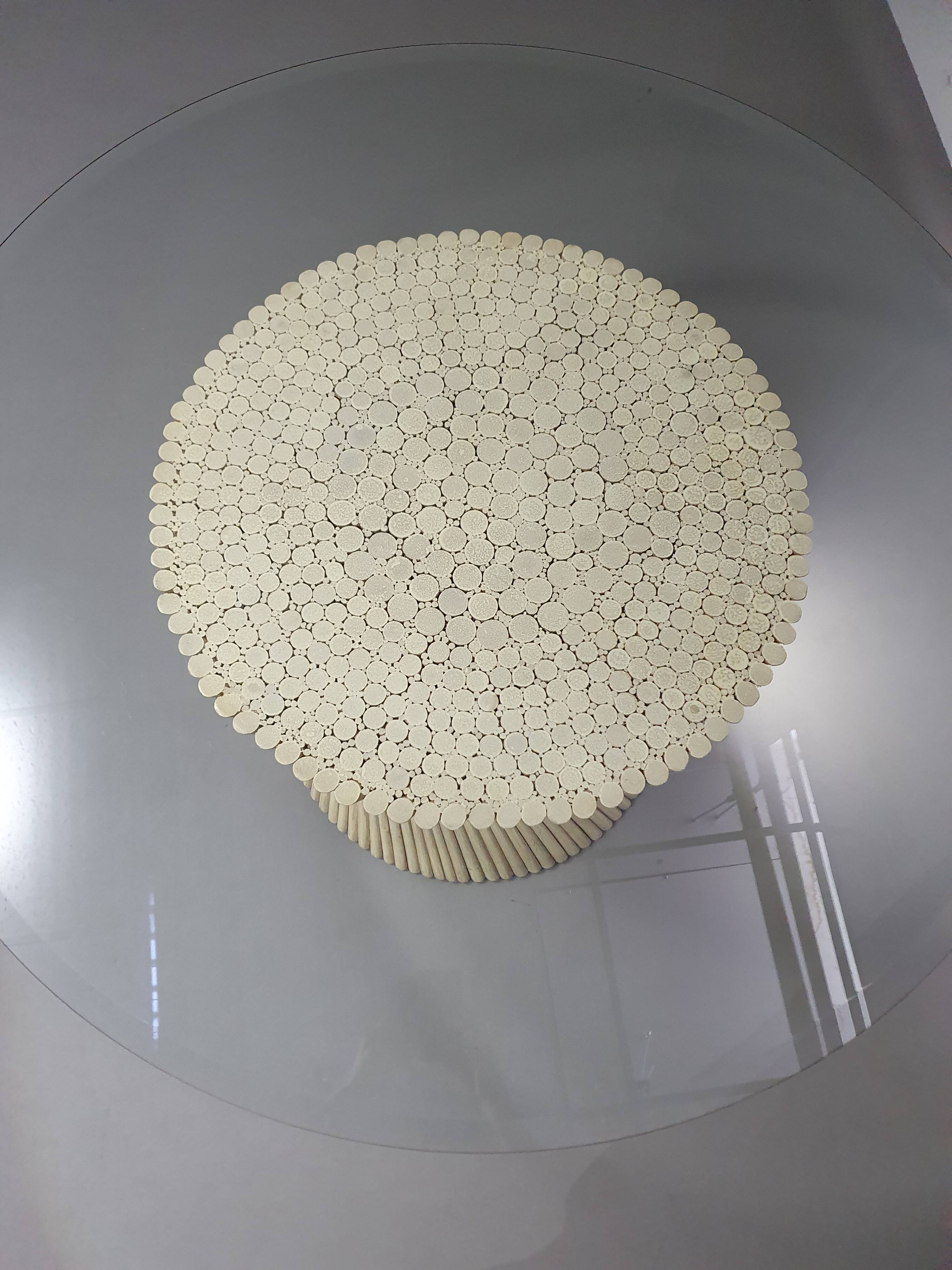 Retro Vintage Sheaf Of Wheat Bamboe dining table By Mcguire America Wide 122 Height 72 cm