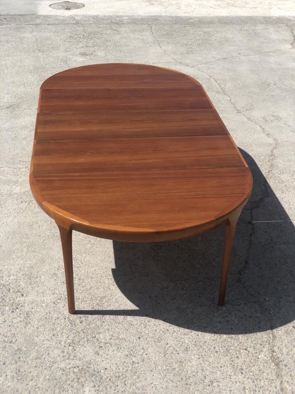 Set Extendable table Ib Kofod Larsen and 8 chairs Jysk for Mobelfabrik 1960