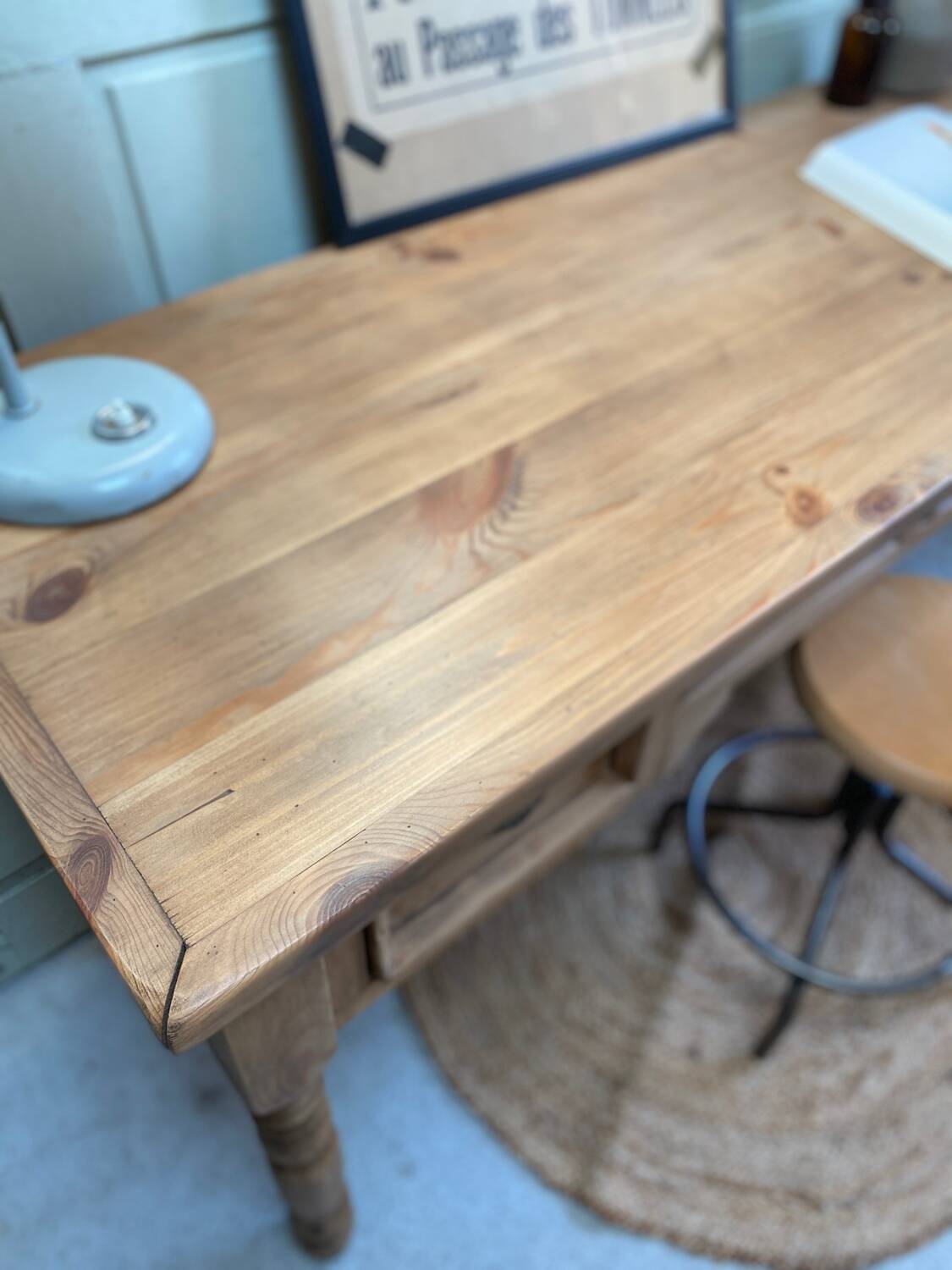 Old desk - natural patina - authentic charm
