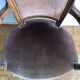 Fauteuil style directoire velours marron