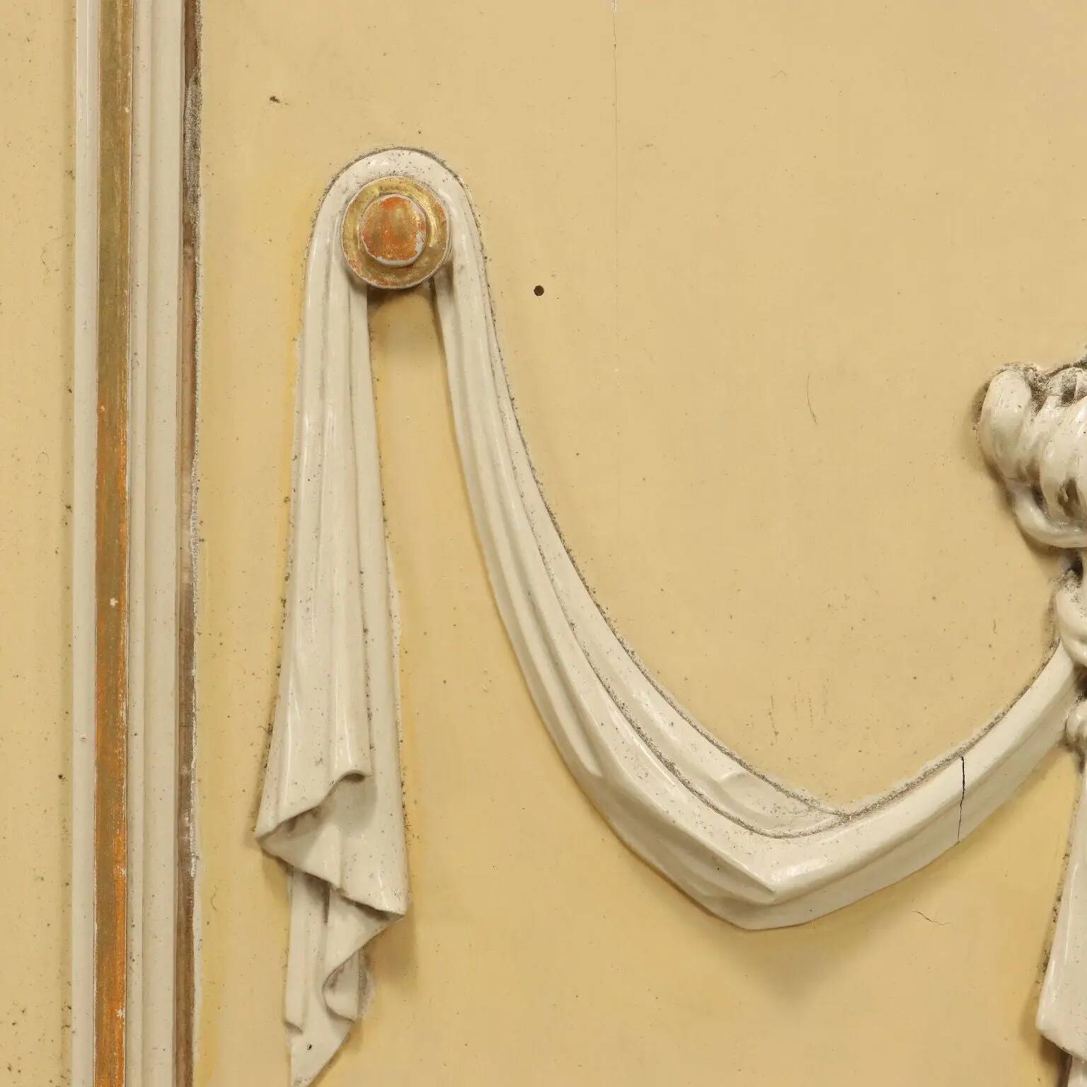 Antique decorative panels in neoclassical style made of poplar, 19th century.