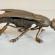 Vintage fly ashtray in patinated metal