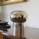 Midcentury modern centerpiece silver plated vase, Teghini Firenze, Italy, ca. 1970