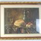 Tableau nature morte reproduction vintage cadre bois