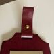 1960 cloakroom mirror with leather and brass shelf