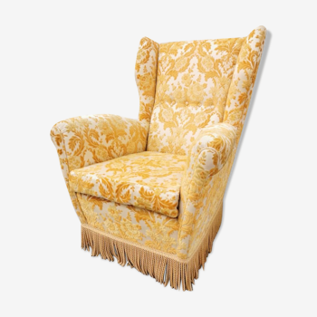 Italian armchair in floral velvet