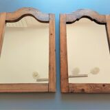 Duo de miroirs encadrement noyer