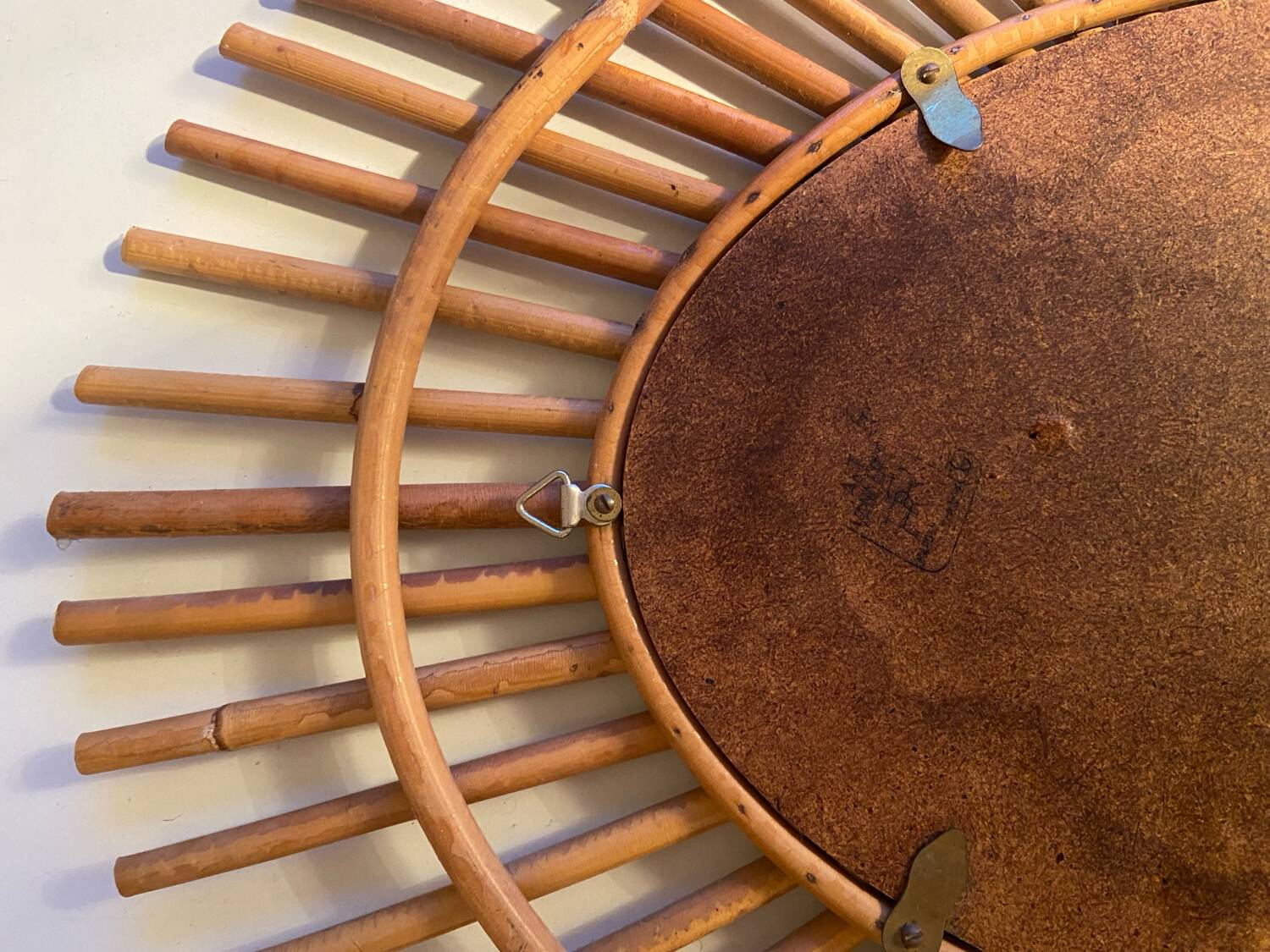 Rattan mirror