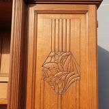 Library cabinet Art Deco columns with godrons