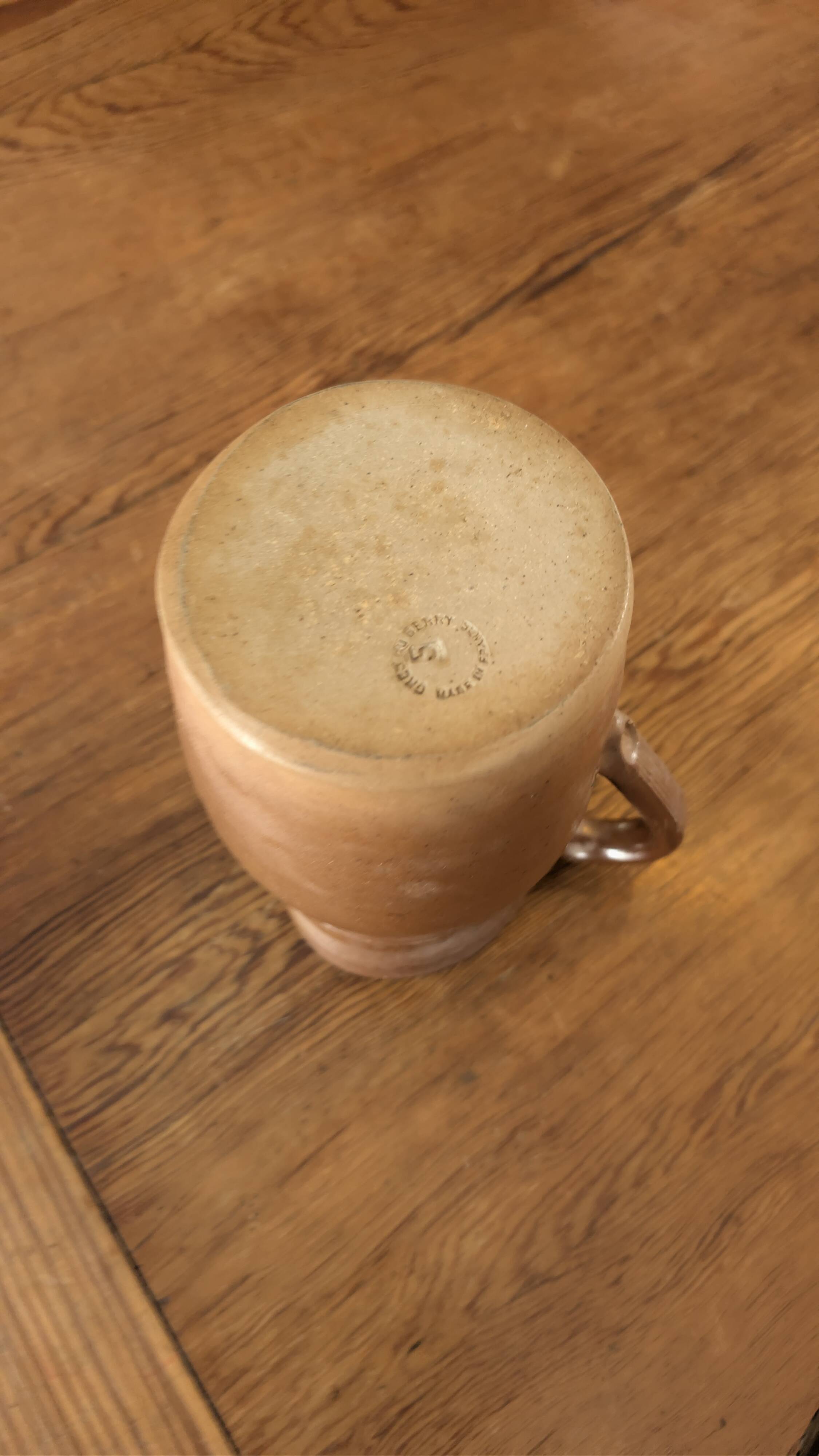 Stoneware pitcher from Berry, traditional French pottery.