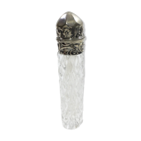 Crystal and silver salt bottle