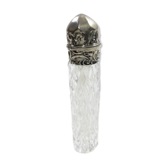 Crystal and silver salt bottle