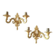 Paire d'appliques en bronze doré XXe
