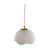 Lampe baladeuse verre dépoli blanc, vintage