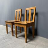 Set of 2 painted Swedish chairs