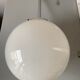 Vintage white chrome and opaline pendant lamp