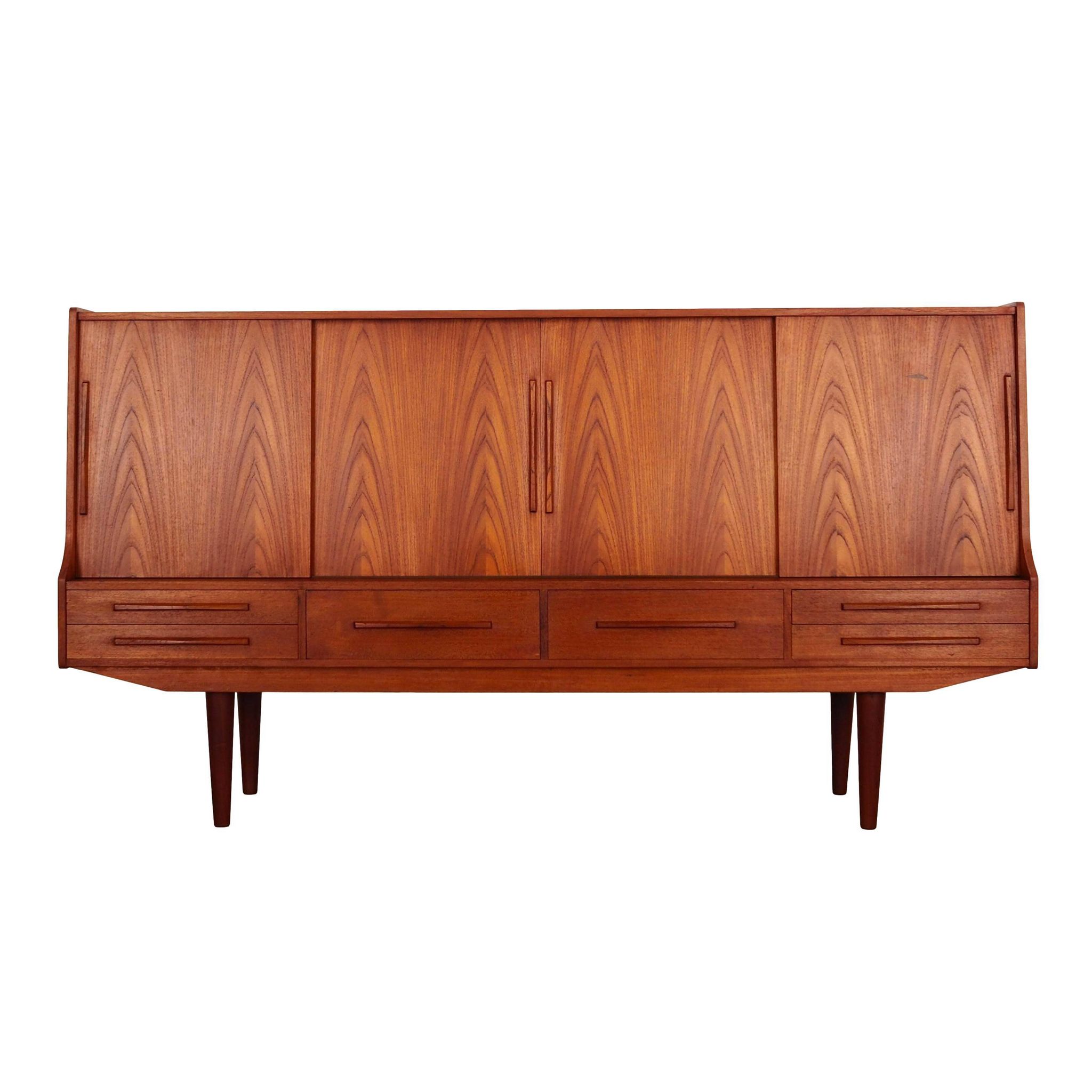 Teak highboard, Danish design, 1960s, production: Denmark