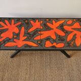 Coffee table of the "cloutier brothers" in lava stone 50s