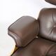 Fauteuil lounge Charles Eames en cuir marron et noyer clair