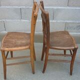 Pair of chairs bistro clear patina