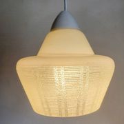 Vintage pendant lamp in glaze, with relief structure, 1980s.