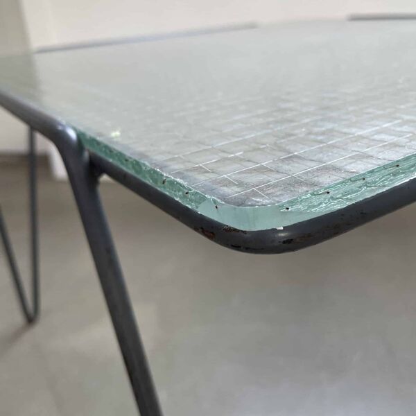 Table d'appoint ou table basse minimaliste de style industriel, Arnold Bueno de Mesquita, années 1950