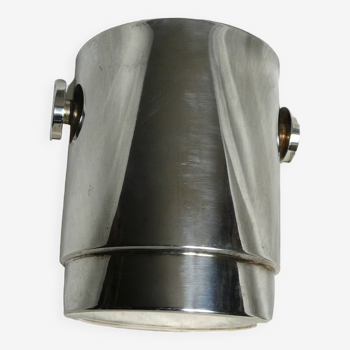 Modernist silver metal Champagne (or wine) bucket