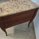 Commode style louis XV sauteuse marqueterie