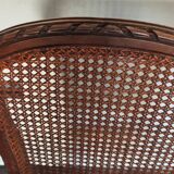 Set of six louis xvi style caned chairs