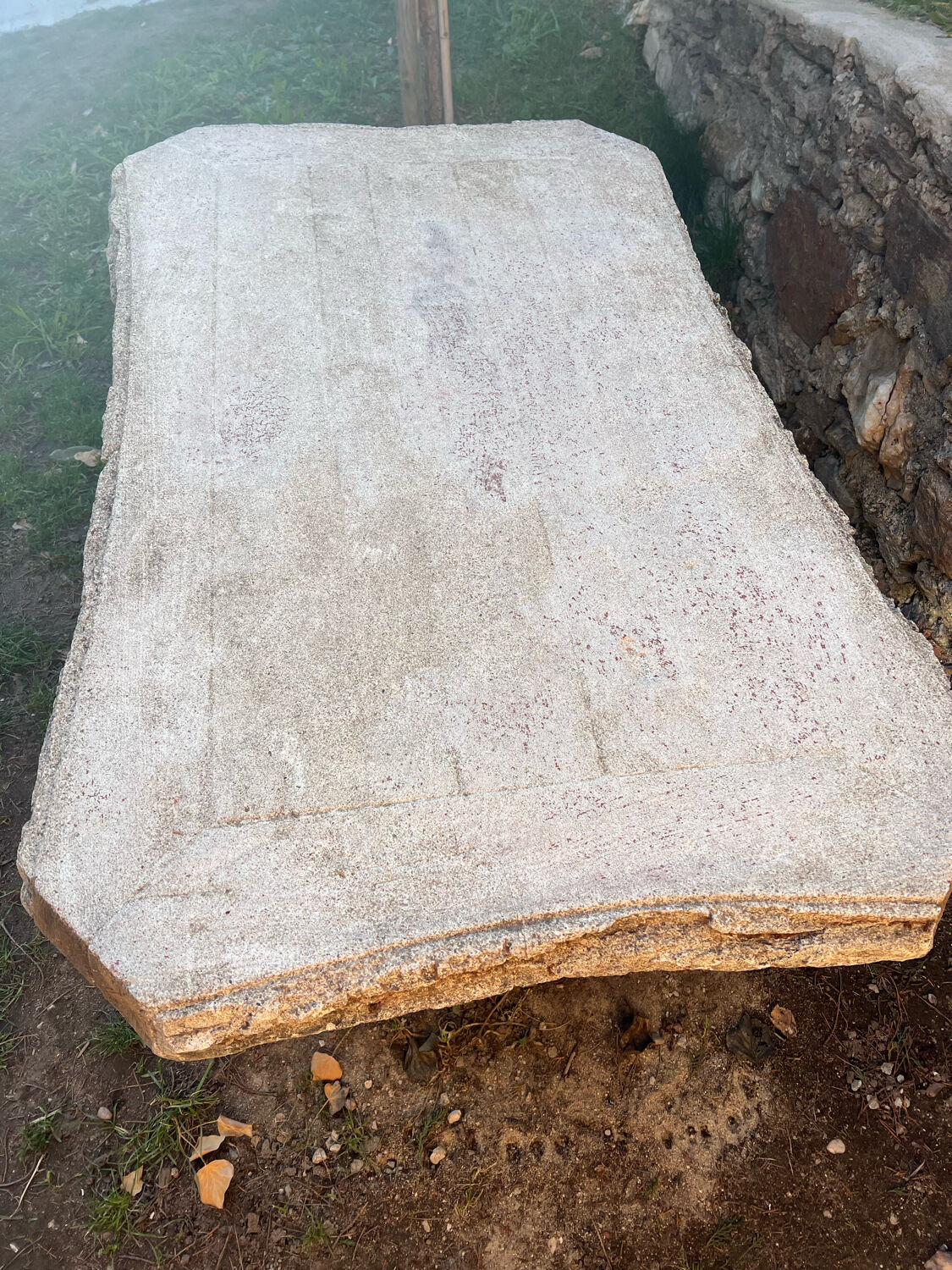 Concrete garden table
