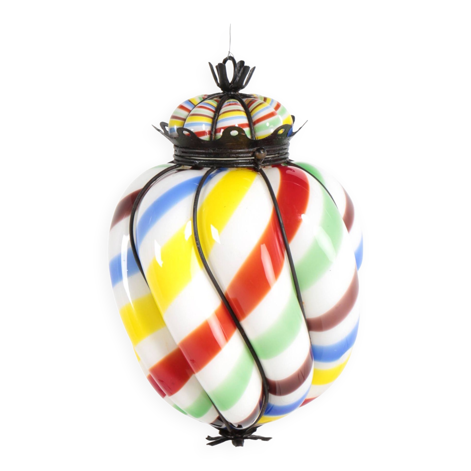 "Barley Sugar" lantern in Murano glass, circa 1950